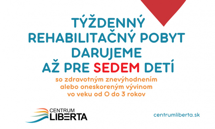 28.3.2024 - Týždenný rehabilitačný pobyt darujeme až pre sedem detí 