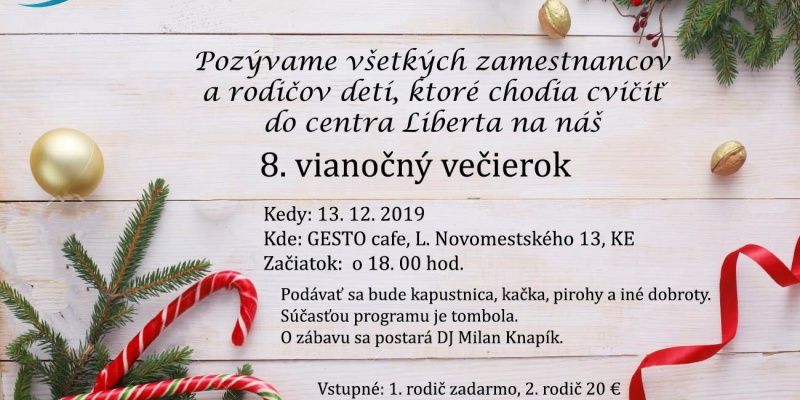  2019/ november - Pozvánka na vianočný večierok
